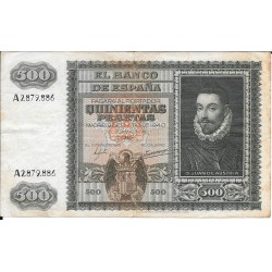 Billetes - España - Estado Español (1936 - 1975) - 500 ptas - 500 - MBC- - Año 1940 - Enero - num ref: A2879886