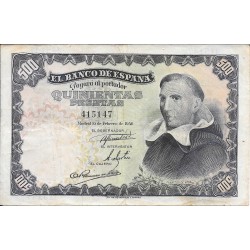 Billetes - EspaÃ±a - Estado EspaÃ±ol (1936 - 1975) - 500 ptas - 502 - mbc+ - 1946 - Num.ref: 415147