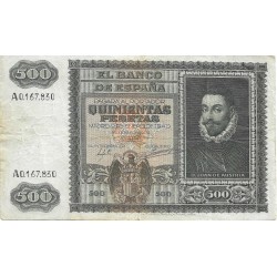 Billetes - EspaÃ±a - Estado EspaÃ±ol (1936 - 1975) - 500 ptas - 500 - mbc- - Enero 1940 - Num.ref: A0167830