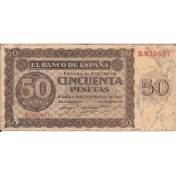 Billetes - España - Estado Español (1936 - 1975) - 50 ptas - 479 - BC+ - Año 1936 - Noviembre - num ref: R830687