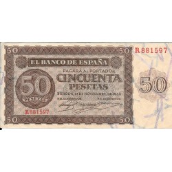 Billetes - España - Estado Español (1936 - 1975) - 50 ptas - 479 - MBC - Año 1936 - num ref: R881597