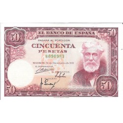 Billetes - EspaÃ±a - Estado EspaÃ±ol (1936 - 1975) - 482 - mbc+ - 1946 - 50 ptas - sin serie - num. ref: 8090983