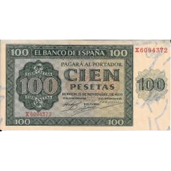 Billetes - España - Estado Español (1936 - 1975) - 100 ptas - 484 - EBC+ - Año 1936 - Noviembre - num ref: X6094372