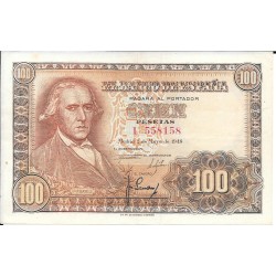 Billetes - España - Estado Español (1936 - 1975) - 100 ptas - 490 - MBC+ - Año 1948 - Mayo - num ref: I558158