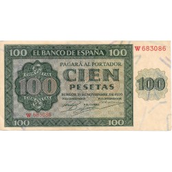 Billetes - EspaÃ±a - Estado EspaÃ±ol (1936 - 1975) - 100 ptas - 484 - MBC+ - 1936 - num ref:W683086