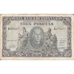 Billetes - EspaÃ±a - Estado EspaÃ±ol (1936 - 1975) - 100 ptas - 486 - bc+ - 1940 - Num.ref: G9032277