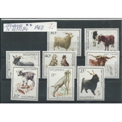 F - Fauna - 1077/84 - Albania - ** - Año 1968