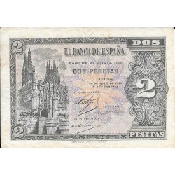 Billetes - EspaÃ±a - Estado EspaÃ±ol (1936 - 1975) - 2 ptas - 449 - mbc+ - Abril 1938 - C6552571