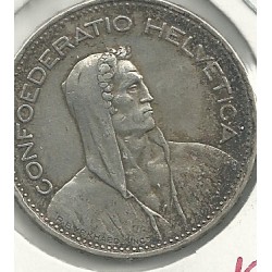 Monedas - Europa - Suiza - 040 - Año 1939 - 5 francos