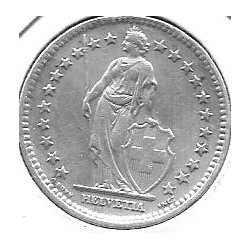 Monedas - Europa - Suiza - 021 - Año 1944 - 2 francos