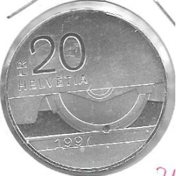 Monedas - Europa - Suiza - 78 - 1997 - 20 francos - plata