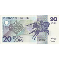 Billetes - Asia - Kyrgystan - 006 - sc - Año 1993 - 20 som