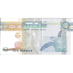 Billetes - Africa - Seychelles - 52 - SC - 2016 - 10 rupias - num.ref: AK554356