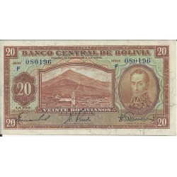 Billetes - America - Bolivia - 122 - Año 1928 - 20 Bolivianas - EBC+