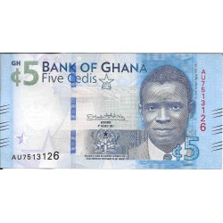 Billetes - Africa - Ghana - 44 - sc - 2017 - 5 cedis - Num.ref: AU7513126