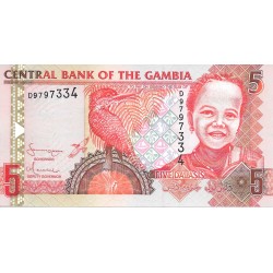 Billetes - Africa - Gambia - 20 - S/C - 2001/05 - 5 Dalasis - num ref:D9797334