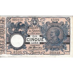 Billetes - Europa - Italia - 23 - mbc - 1904/25 - 5 liras - Num.ref: 000448