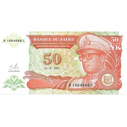 Billetes - Africa - Zaire - 51 - S/C - Año 1993 - 50 Makuta - num ref: B1864688C