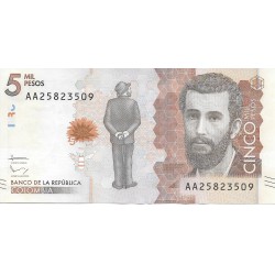 Billetes - America - Colombia - S/C - Año 2015 - 5000 Pesos - num ref: AA25823509