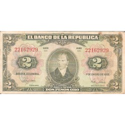 Billetes - America - Colombia - 390d - mbc- - 1955 - 2 peso oro - Num.ref: 22162929