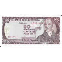 Billetes - America - Colombia - 422a - sc - 1980 - 50 pesos - Num.ref: 20801422