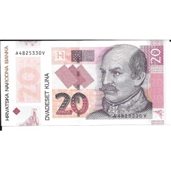 Billetes - Europa - Croacia - 44 - sc - 2014 - 20 kuna - num.ref: 4825330V