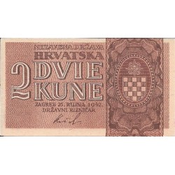 Billetes - Europa - Croacia - 8 - SC - 1942 - 2 kuna - Num.ref:AV115541