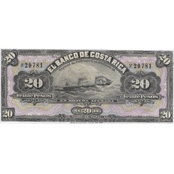 Billetes - America - Costa Rica - S165R - SC - 20 pesos - Num.ref:29781