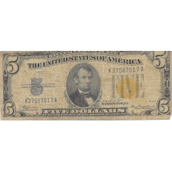 Billetes - America - Estados Unidos - 414ay - bc+ - 1934A - 5 dolares - Num.ref: K37587517A