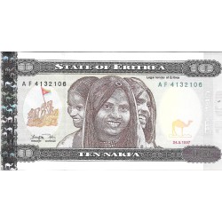 Billetes - Africa - Eritrea - 3 - sc - 1997 - 10 nakfa - Num.ref:AF4132106