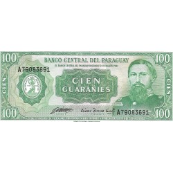 Billetes - America - Paraguay - 198 - sc - Año 1963 - 100 guaranies