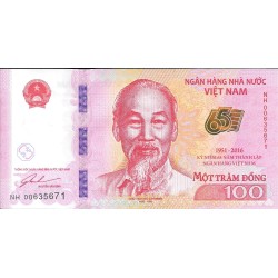 Billetes - Asia - Vietnam - SC - Año 2016 - 100 dong