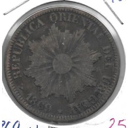 Monedas - America - Uruguay - 13 - 1869H - 4 ctms