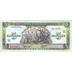 Billetes - America - El Salvador - 138 - sc - 5 colones - Num.ref:0210291