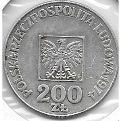 Monedas - Europa - Polonia - 72 - Año 1974 - 200 Zlotych