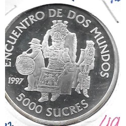 Monedas - America - Ecuador - 100 - 1997 - 5000 sucres - plata