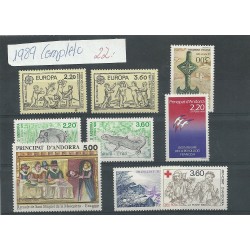 Andorra - Correo Francés - Años completos - Año 1989