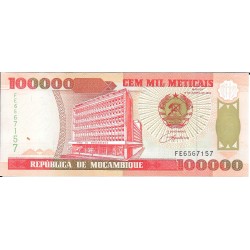 Billetes - Africa - Mozambique - 139 - S/C - Año 139 - 100000 Meticais - num ref: FE6567157