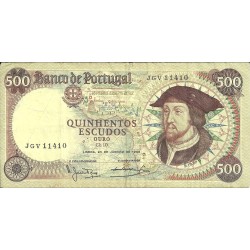 Billetes - Europa - Portugal - 170a - MBC - Año 1966 - 500 Escudos - ref: JGV11410