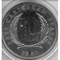 Monedas - Europa - Gran Bretaña (ter.caribe este) - 16 - Año 1981 - 10 Dólares