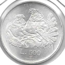 Monedas - Europa - San Marino - 37 - 1974 - 500 Liras - Plata