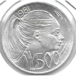 Monedas - Europa - San Marino - 126 - 1981 - 500 Liras - Plata