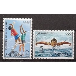 Sellos - Países - Andorra - Correo Español - Series completas - 1972 - 077/078 - **