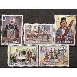 Sellos - Países - Andorra - Correo Español - Series completas - 1972 - 080/084 - **