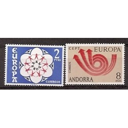 Sellos - Países - Andorra - Correo Español - Series completas - 1973 - 085/086 - **