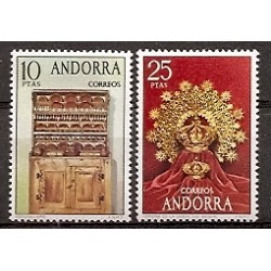 Sellos - Países - Andorra - Correo Español - Series completas - 1974 - 091/092 - **