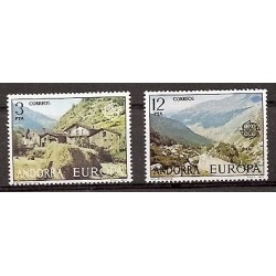 Sellos - Países - Andorra - Correo Español - Series completas - 1977 - 108/109 - **