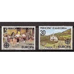 Sellos - Países - Andorra - Correo Español - Series completas - 1981 - 140/141 - **