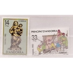 Sellos - Países - Andorra - Correo Español - Series completas - 1982 - 166/67 - **