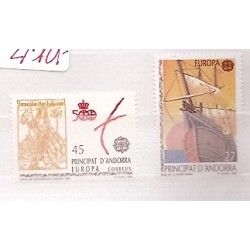 Sellos - Países - Andorra - Correo Español - Series completas - 1992 - 230/31 - **